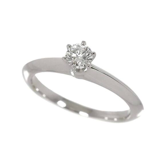 TIFFANY & CO. Platinum Diamond Engagement Ring - Picture 5 of 10